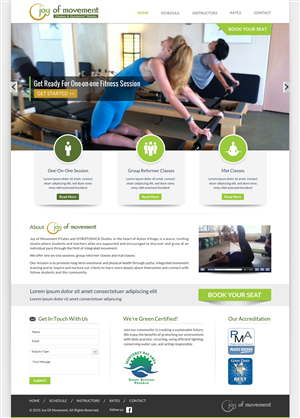 Web Design by Akrutishah for Joy of Movement, LLC | Design: #5505905