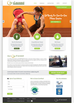 Web Design by Akrutishah for Joy of Movement, LLC | Design: #5505915
