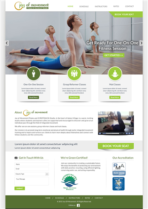 Web Design by Akrutishah for Joy of Movement, LLC | Design: #5505923