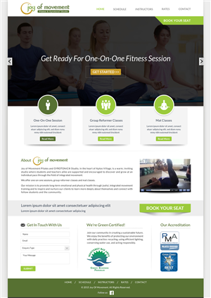 Web Design by Akrutishah for Joy of Movement, LLC | Design: #5505968