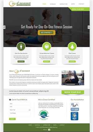 Web Design by Akrutishah for Joy of Movement, LLC | Design: #5505979