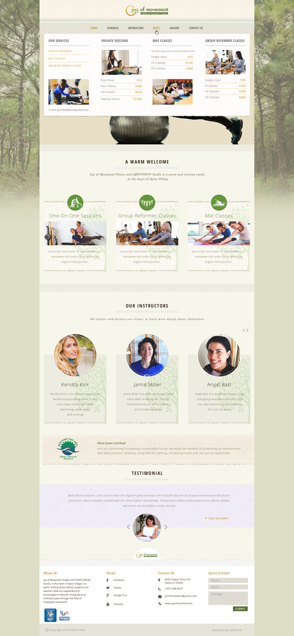 Web Design by Da Miracle for Joy of Movement, LLC | Design #5486280