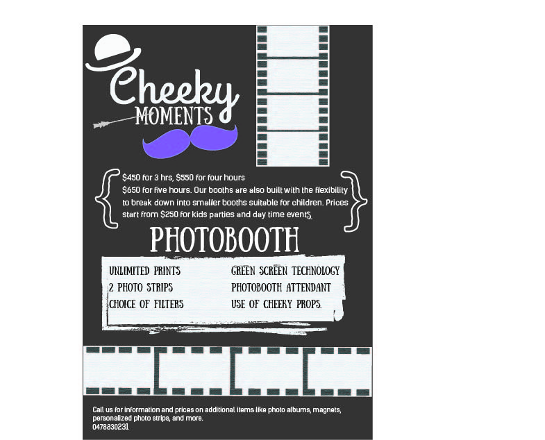 Flyer Design by HelloDanielle for Cheeky Moments | Design #5313481