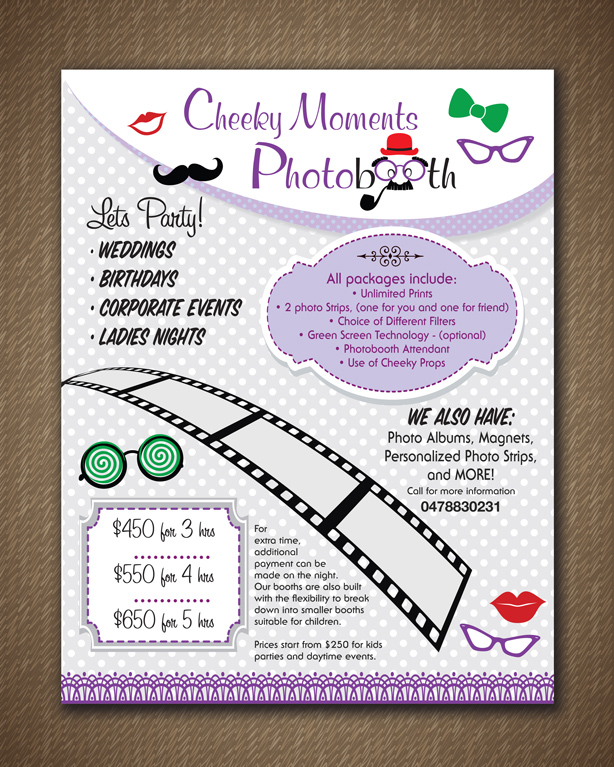 Flyer Design by jmsgraphicdesign for Cheeky Moments | Design #5286674