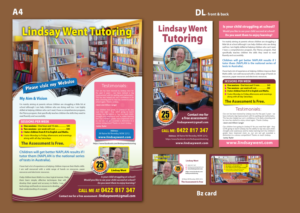 Lindsay Went tutoring Advertising package - flyers, posters, business card and logo | Flyer Design by meet007