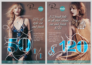 upmarket Hair salon A5 flyer design colour double sided  | Design de Flyer par Tomi and Edó