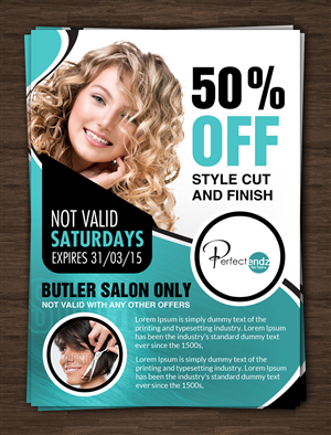 elegant feminine salon flyer design for a company by brian ellis salon discount flyers