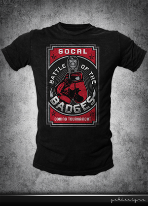 So Cal Battle of the Badges | T-shirt Design by gekgrfx