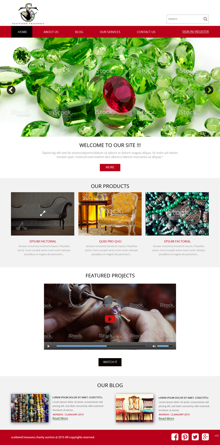 Diseño Web por pb para Scattered Treasures | Diseño #5294497