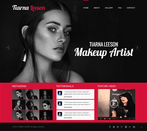 Web Design by pb for TIARNA LEESON makeup artist | Design: #5638137