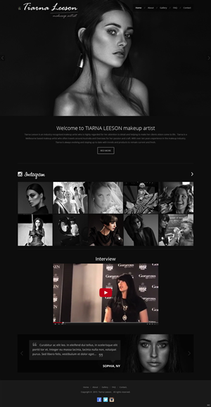 Web Design by pb for TIARNA LEESON makeup artist | Design: #5638139
