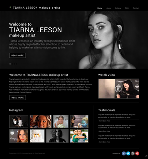 Web Design by pb for TIARNA LEESON makeup artist | Design: #5659496