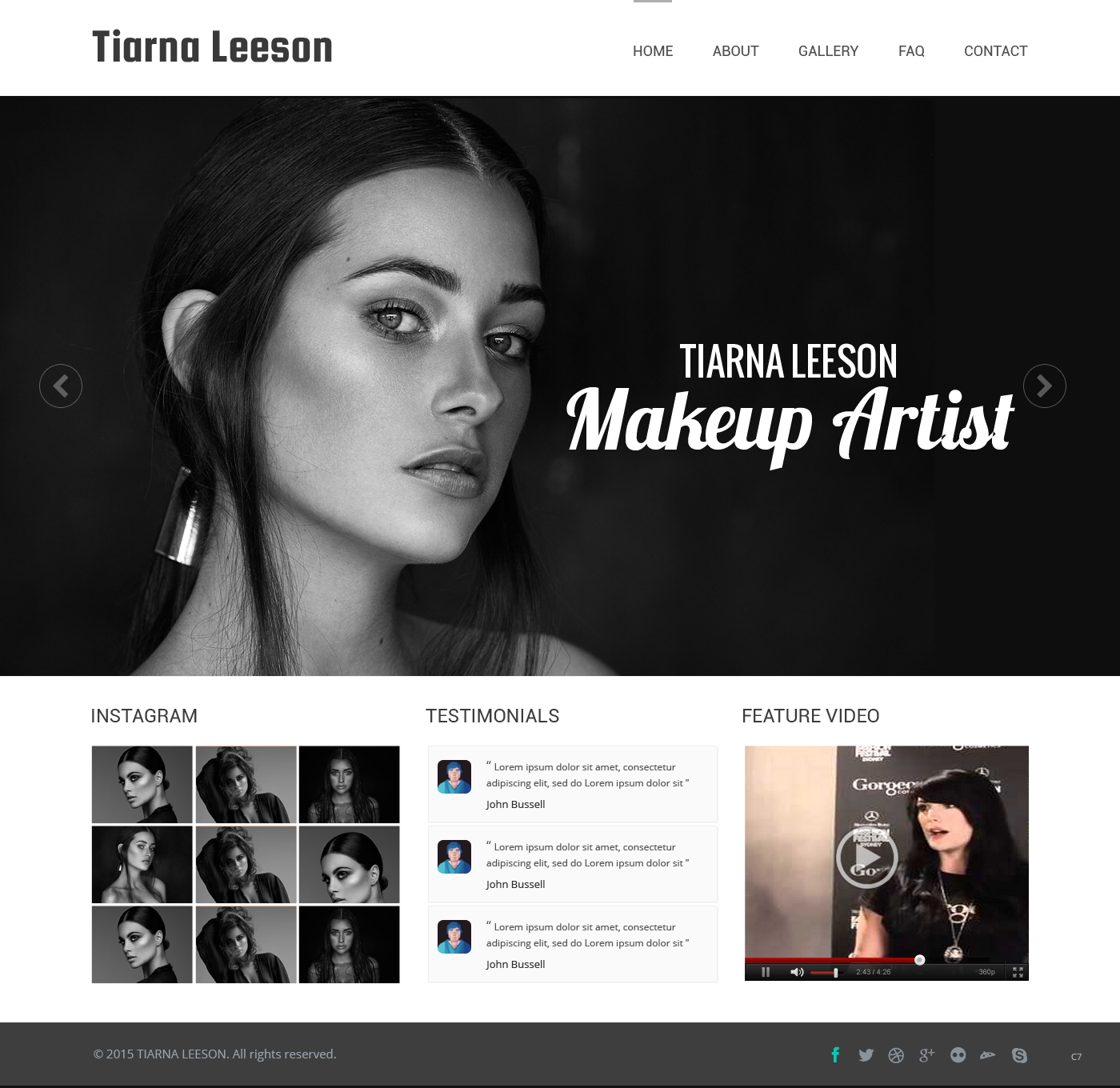 Web Design by pb for TIARNA LEESON makeup artist | Design #5671251
