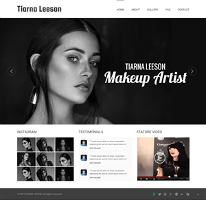 Web Design by pb for TIARNA LEESON makeup artist | Design: #5671251