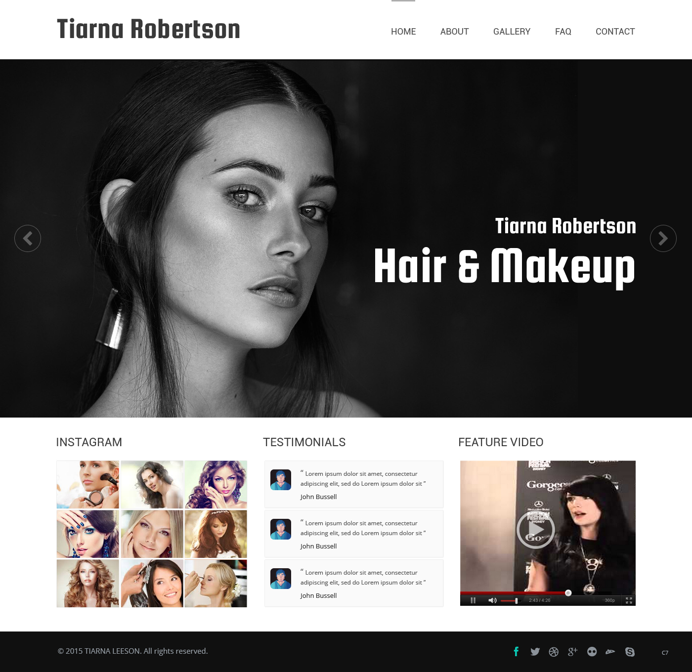 Diseño Web por pb para TIARNA LEESON makeup artist | Diseño #5683156