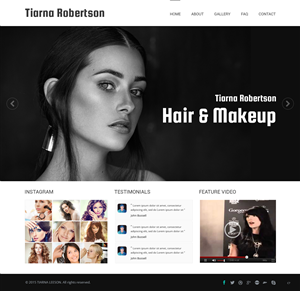 Web Design by pb for TIARNA LEESON makeup artist | Design: #5683156