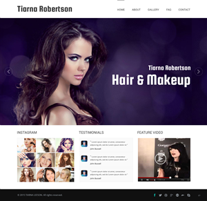 Web Design by pb for TIARNA LEESON makeup artist | Design: #5683160