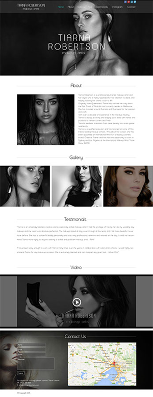 Web Design by Blessy Software Solution for TIARNA LEESON makeup artist | Design: #5654712