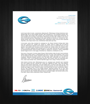 UK Leading HighTech Tooling distributor letterhead | Stationery Design by Nila