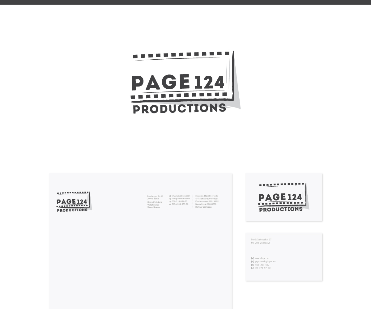 Logo Design by MergeStudio for Page 124 Productions | Design #1474647