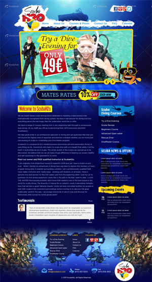 New website for Scuba Diving School ‘ScubaH2o’ in Dublin, Ireland | Web Design by ShreejiAkshar