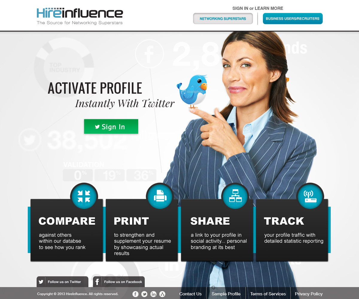 Diseño Gráfico por neboica para HireInfluence, Inc. | Diseño #1470382