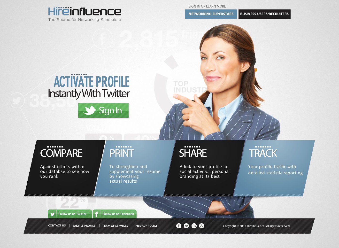 Diseño Gráfico por TechWise para HireInfluence, Inc. | Diseño #1472045