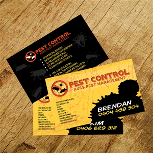 Business Card Design by midorichan for Auss Pest Management | Design: #5276691