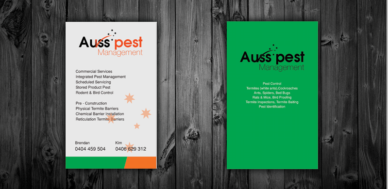 Business Card Design by Tahneit Khan for Auss Pest Management | Design #5276015
