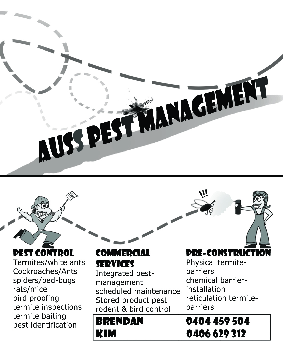 Business Card Design by BobL for Auss Pest Management | Design #5274567