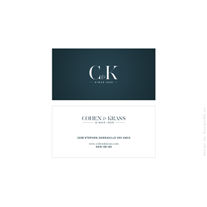 Logo-Design von AU9USTO für Cohen & Krass | Design: #5396459