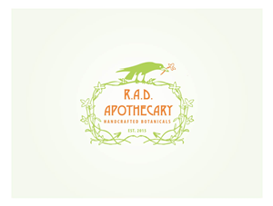 R.A.D. Apothecary. handmade wildcrafted botanicals.  est 2015 | Logo Design by wonderland