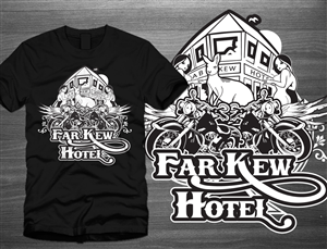 Far Kew Hotel T Shirt Design 