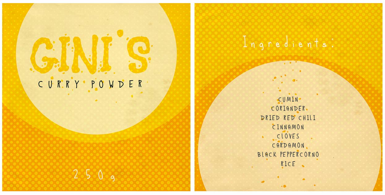 Packaging Design by Ana Bojc for Gini Curry Powder | Design #5353554