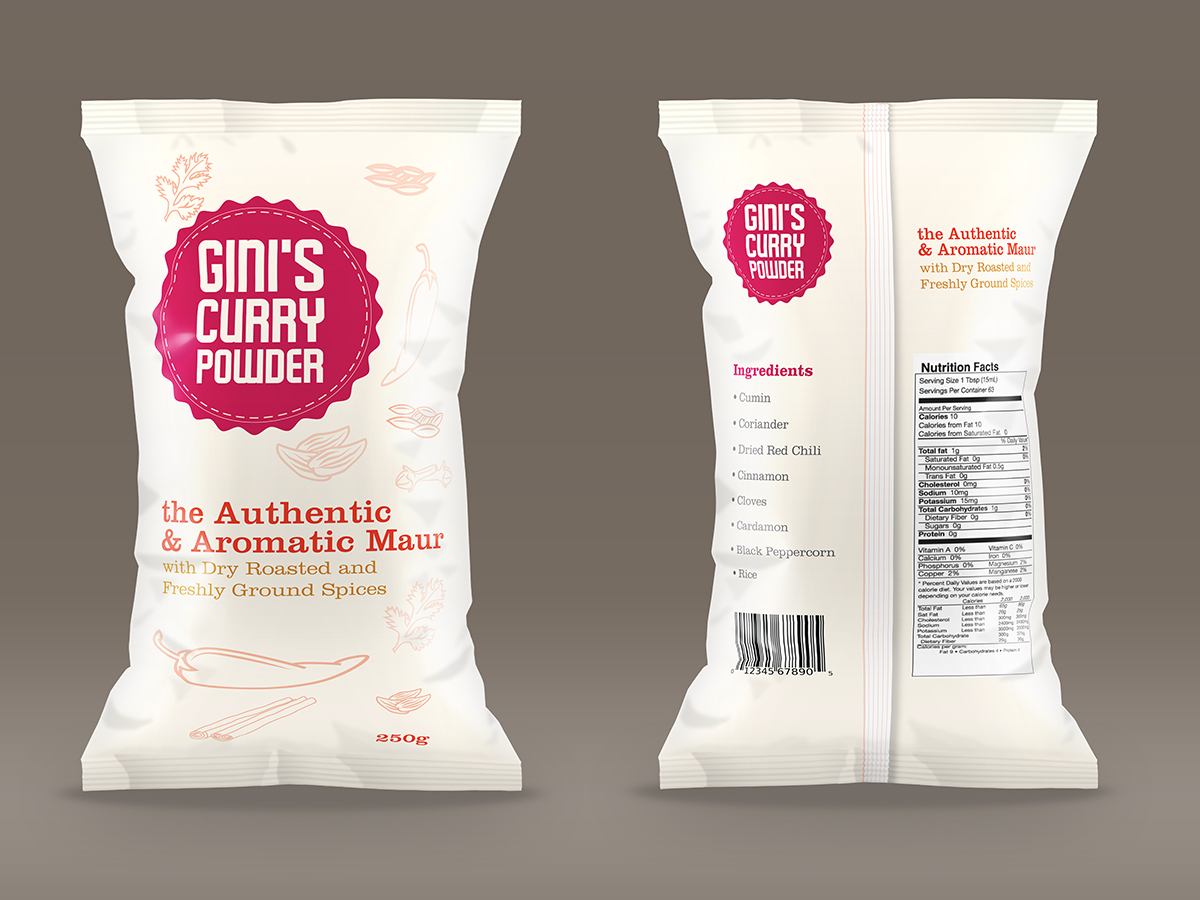 Packaging Design by christarad for Gini Curry Powder | Design #5352624