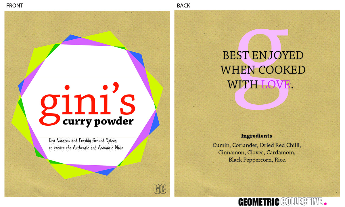 Packaging Design by geometriccollective for Gini Curry Powder | Design #5313372