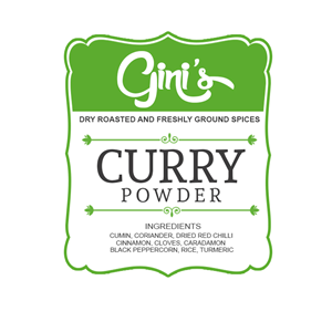 Gini's Curry Powder Dry Roasted and Freshly Ground Spices to create the Authentic and  Aromatic Maur