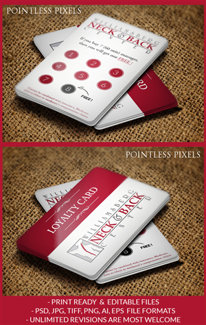 Card Design by Pointless Pixels India for Williamsburg Neck and Back Center | Design: #5288954