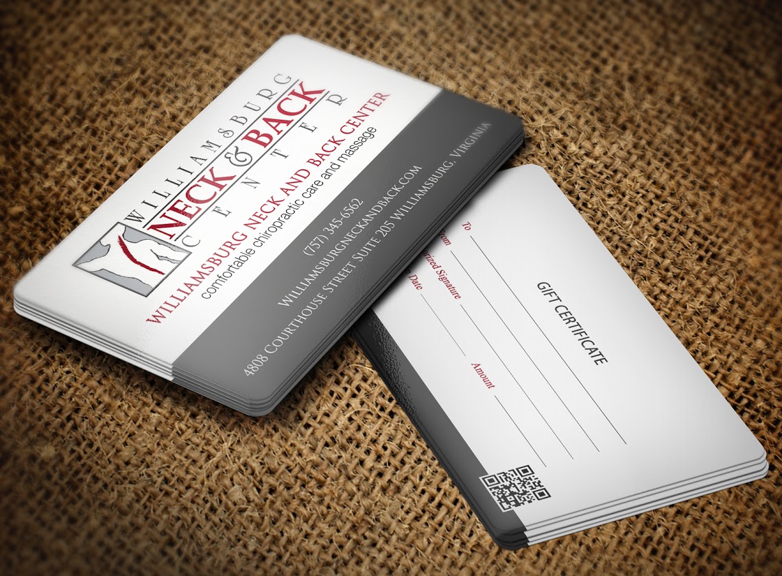 Card Design by Lanka Ama for Williamsburg Neck and Back Center | Design #5285741