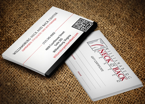 Card Design by Lanka Ama for Williamsburg Neck and Back Center | Design: #5285743