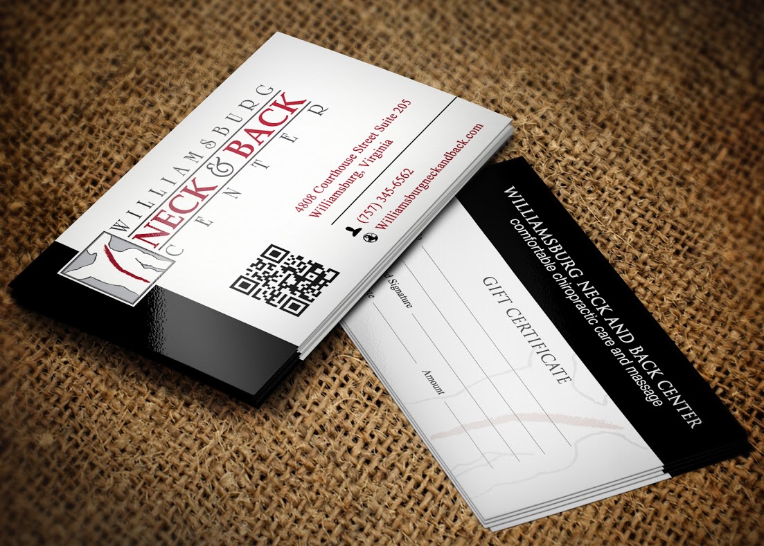 Card Design by Lanka Ama for Williamsburg Neck and Back Center | Design #5285745