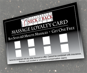 Card Design by iD_intelligentDesign for Williamsburg Neck and Back Center | Design: #5287269