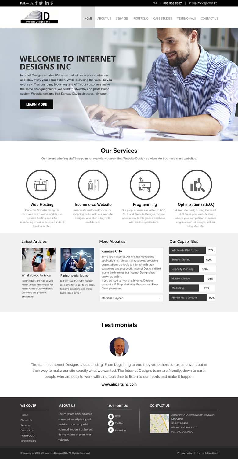 Design Wordpress par OM pour Internet Designs | Design #5335131