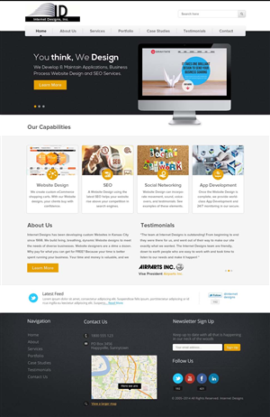 Wordpress Design by OM for Internet Designs | Design: #5335139