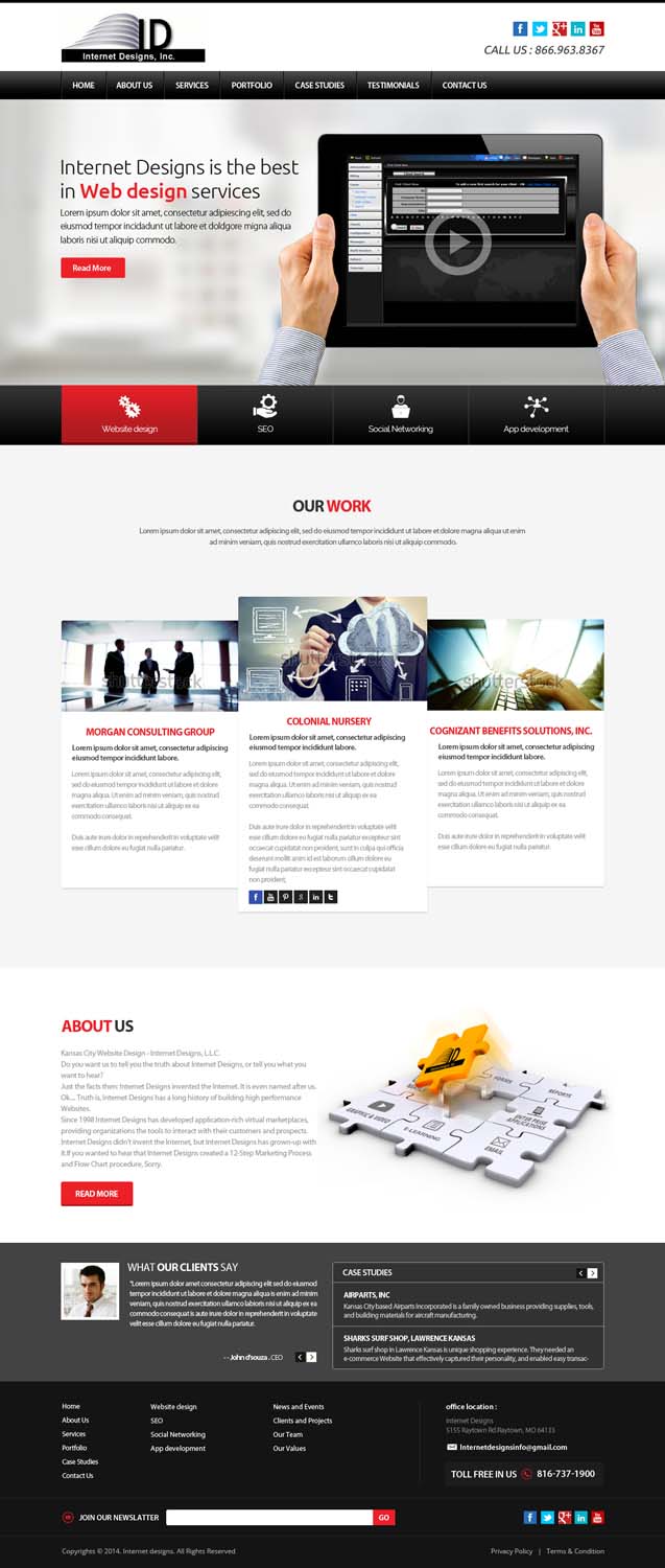 Wordpress Design by OM for Internet Designs | Design: #5335145