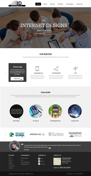 Wordpress Design by OM for Internet Designs | Design: #5335274