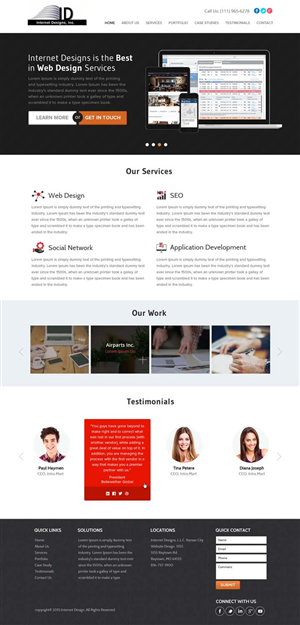 Wordpress Design by OM for Internet Designs | Design: #5335293