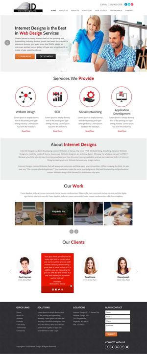 Wordpress Design by OM for Internet Designs | Design: #5335320