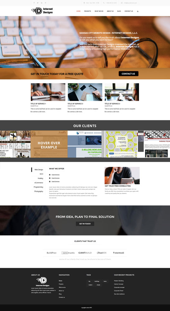 Wordpress Design by NessDesign for Internet Designs | Design #5292845