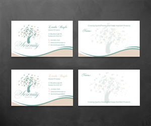 Business Card Design by Sarah Haroon for Serenity Soaps | Design: #5293497